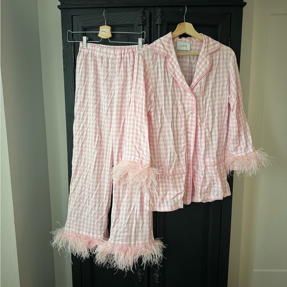 Sleeper Pink Gingham Feather Pajamas